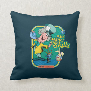 Alice in Wonderland Mad Hatter Skills Throw Pillow