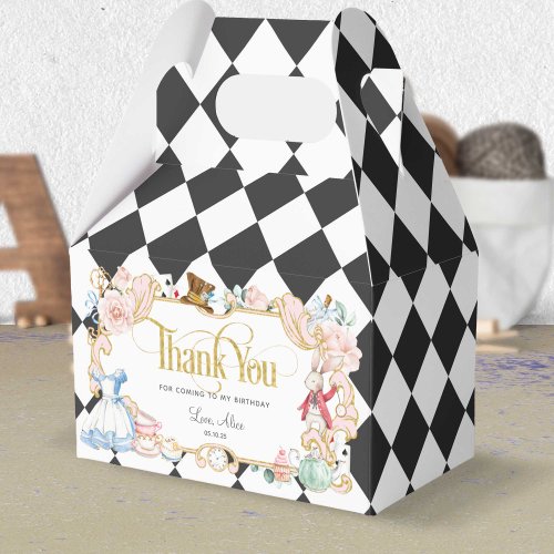 Alice in wonderland mad hatter tea party birthday favor boxes
