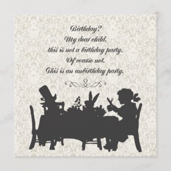 Alice In Wonderland Mad Hatter Tea Party Birthday Invitation by Pip_Gerard at Zazzle