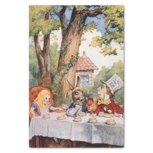 Alice in Wonderland Mad Hatter Tea Party Decoupage Tissue Paper