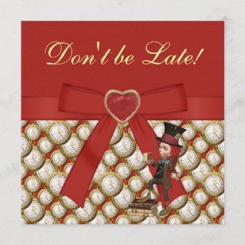 Alice In Wonderland Mad Hatter Tea Party Invites by GroovyGraphics at Zazzle
