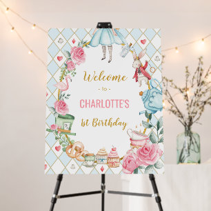 Alice in Wonderland Mad Hatter Tea Party Welcome Foam Board