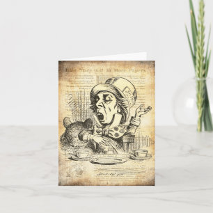 Alice in Wonderland Mad Hatter Vintage Card