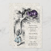 Alice in Wonderland Mad Hatters Tea Party Birthday Invitation (Front/Back)