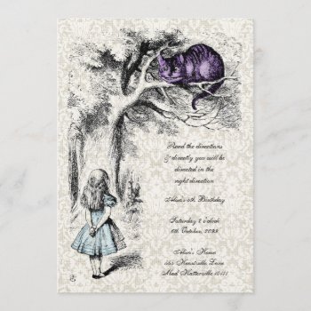 Alice In Wonderland Mad Hatters Tea Party Birthday Invitation by Pip_Gerard at Zazzle