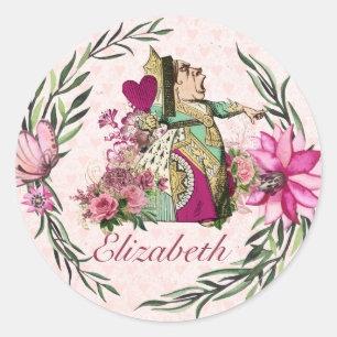 Alice In Wonderland Mad Hatters Tea Party Custom Classic Round Sticker