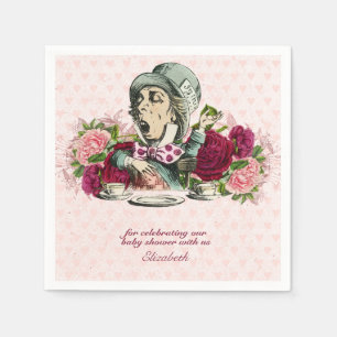 Alice In Wonderland Mad Hatters Tea Party Custom Napkins
