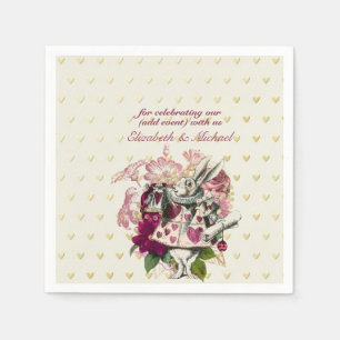 Alice In Wonderland Mad Hatters Tea Party Custom Napkins