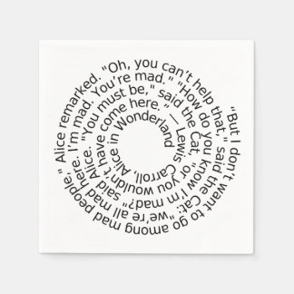 Alice in Wonderland mad quote napkins