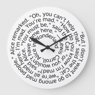 Alice in Wonderland Mad quote wall clock