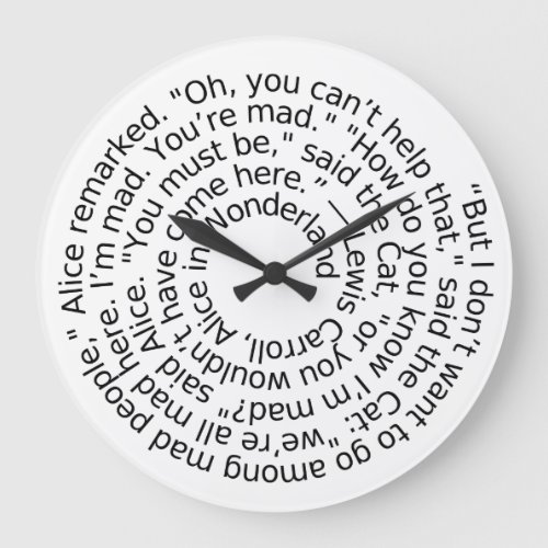 Alice in Wonderland Mad quote wall clock