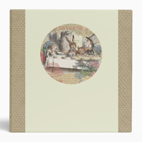 Alice in Wonderland Mad Tea Party Art Binder