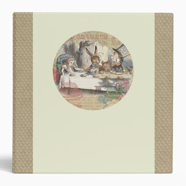 Alice in Wonderland Mad Tea Party Art Binder (Front)