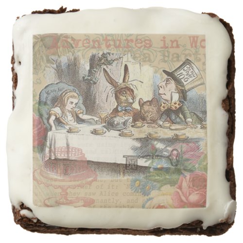 Alice in Wonderland Mad Tea Party Art Brownie