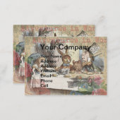 Alice in Wonderland Mad Tea Party Art Business Card (Front/Back)