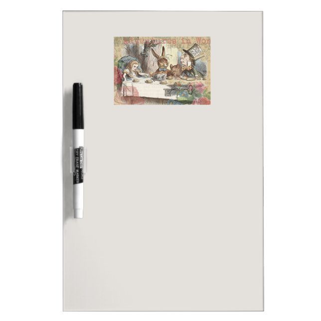 Alice in Wonderland Mad Tea Party Art Dry-Erase Board (Front)