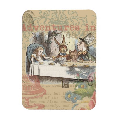 Alice in Wonderland Mad Tea Party Art Magnet