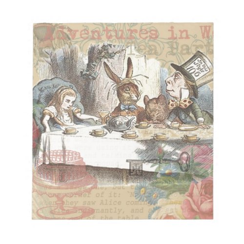 Alice in Wonderland Mad Tea Party Art Notepad