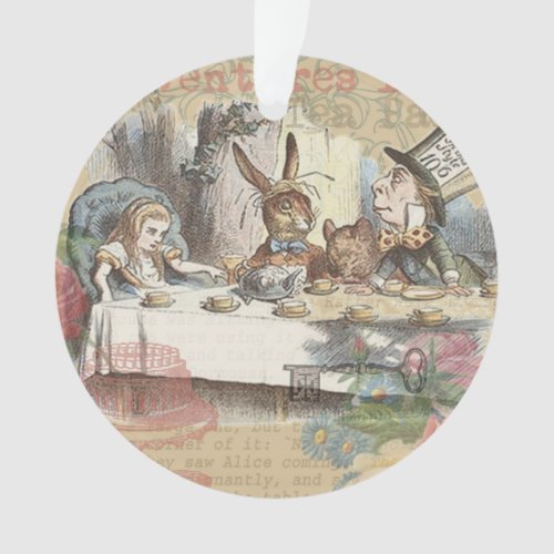 Alice in Wonderland Mad Tea Party Art Ornament