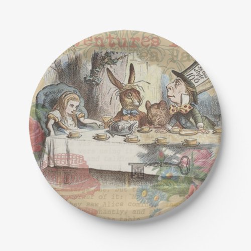 Alice in Wonderland Mad Tea Party Art Paper Plates