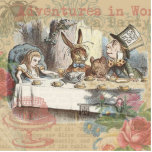 Alice in Wonderland Mad Tea Party Art Statuette<br><div class="desc">Alice in Wonderland mad tea party - Alice's Adventures in Wonderland has this wonderful image of The Mad Tea Party. This is based on the original classic Alice book, from the mid-1800s, showing Alice sitting at the end of the table in a big overstuffed chair, the white rabbit, a mouse,...</div>