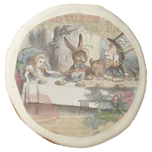 Alice in Wonderland Mad Tea Party Art Sugar Cookie