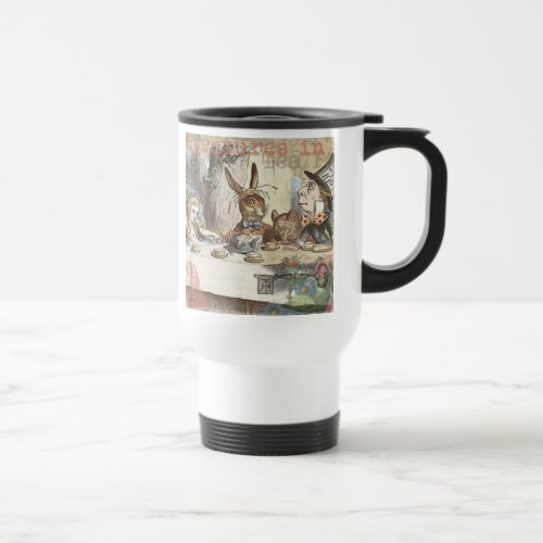 Alice in Wonderland Mad Tea Party Art Travel Mug