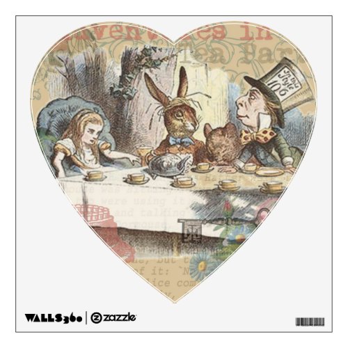 Alice in Wonderland Mad Tea Party Art Wall Decal