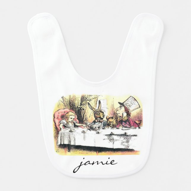 Alice in Wonderland Mad Tea Party Bib (Front)