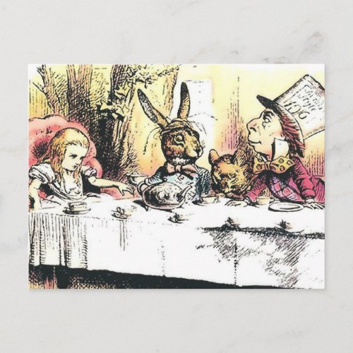 Alice in Wonderland Mad Tea Party Postcard