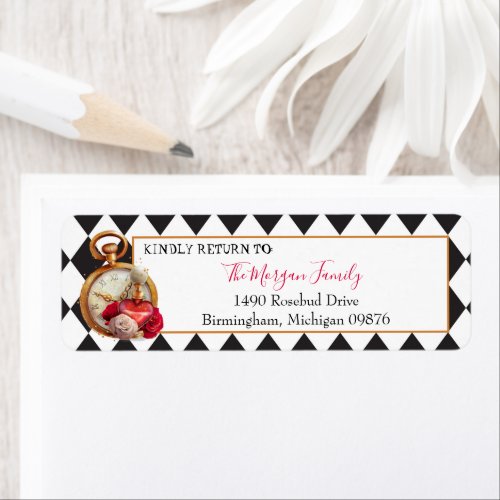 Alice in Wonderland Mad Tea Party Return Address Label