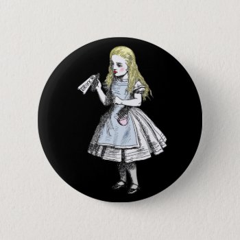 Alice In Wonderland Magic Drink Me Bottle Pin by wisewords at Zazzle