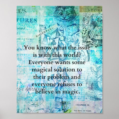 Alice in Wonderland magic quote  Poster