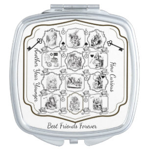Alice In Wonderland Mirror Compact - Gift For Wome