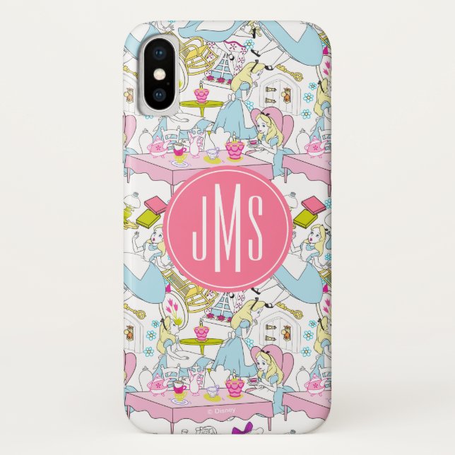 Alice in Wonderland | Monogram Oversized Pattern Case-Mate iPhone Case (Back)
