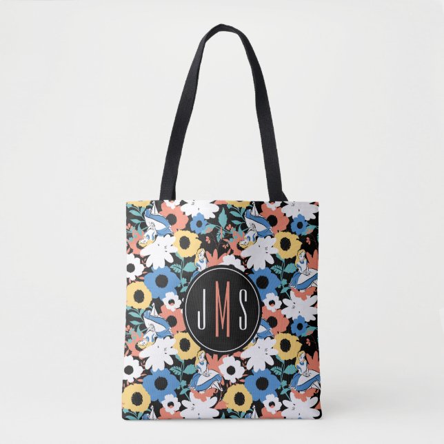 Alice In Wonderland Monogram Tote Bag (Front)