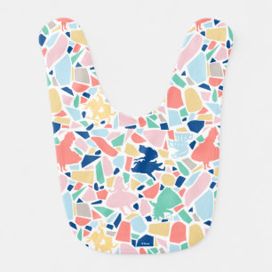 Alice In Wonderland Mosaic Tile Pattern Baby Bib