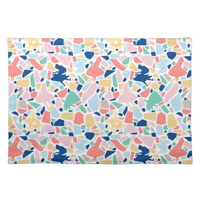 Alice In Wonderland | Mosaic Tile Pattern Cloth Placemat (Front)