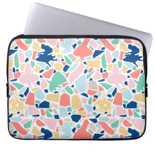 Alice In Wonderland Mosaic Tile Pattern Laptop Sleeve