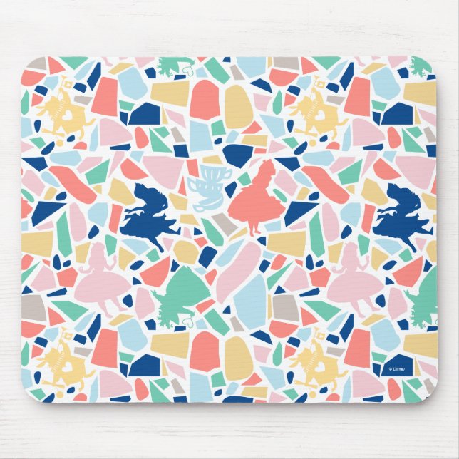 Alice In Wonderland | Mosaic Tile Pattern Mouse Pad (Front)