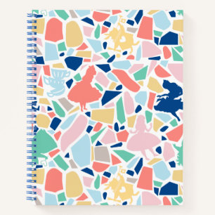 Alice In Wonderland Mosaic Tile Pattern Notebook