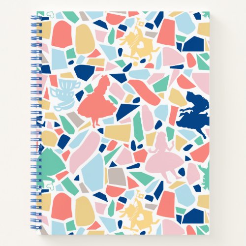 Alice In Wonderland  Mosaic Tile Pattern Notebook