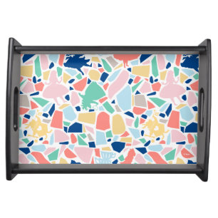 Alice In Wonderland   Mosaic Tile Pattern Serving Tray