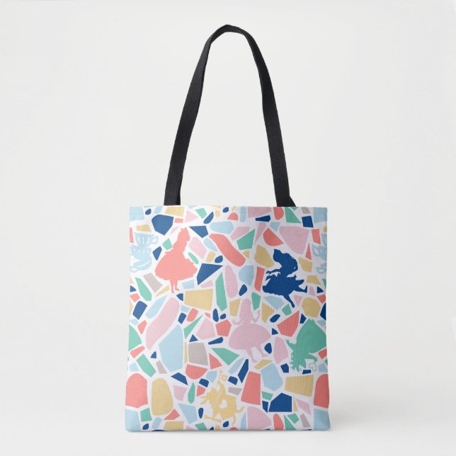 Alice In Wonderland | Mosaic Tile Pattern Tote Bag (Front)