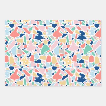 Alice In Wonderland | Mosaic Tile Pattern Wrapping Paper Sheets by aliceinwonderland at Zazzle