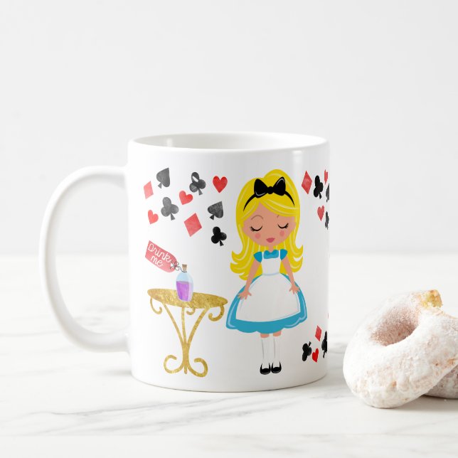 Alice in Wonderland mug (With Donut)
