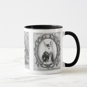 Alice in Wonderland Mug Mad Hatter Mug White Rabbi