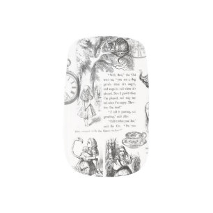 Alice in Wonderland nail art