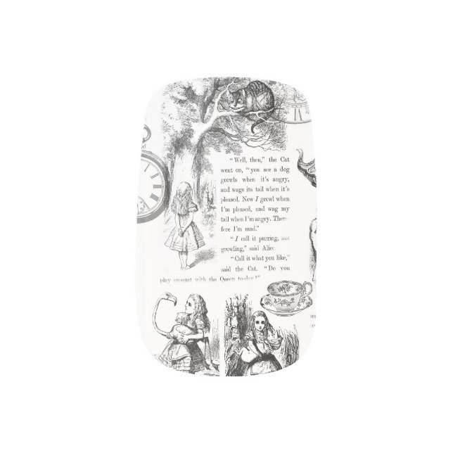 Alice in Wonderland nail art (Left Thumb)