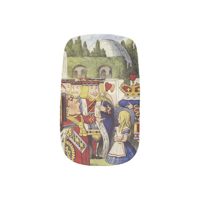 Alice in wonderland nails minx nail wraps (Left Thumb)